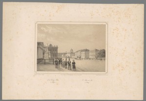 Gezicht op het Kronprinzenpalais te Berlijn