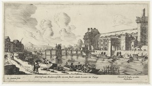 Gezicht op het Louvre en de Tuileries