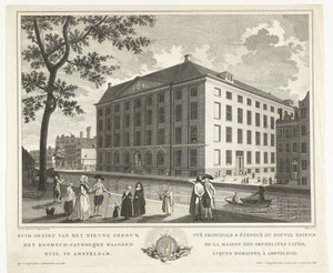 Gezicht op het Maagdenhuis te Amsterdam