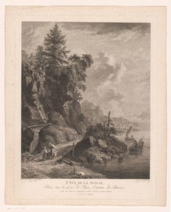 Gezicht op het meer bij Thun in Zwitserland