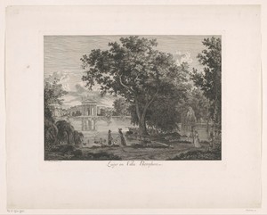 Gezicht op het meer bij Villa Borghese