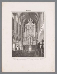 Gezicht op het orgel in de Sint-Bavokerk