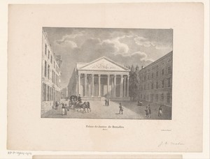 Gezicht op het oude paleis van justitie
