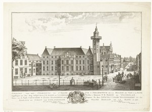 Gezicht op het Oude Stadhuis te Den Haag