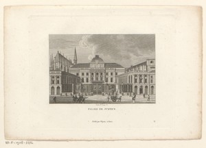 Gezicht op het Paleis van Justitie te Parijs