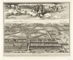 Gezicht op het park van Enghien (Edingen)