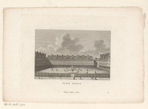 Gezicht op het Place des Vosges te Parijs