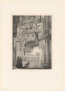 Gezicht op het praalgraf van Margaretha van Bourbon