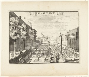 Gezicht op het Prinsenhof te Haarlem