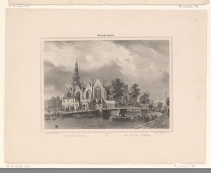Gezicht op het Rokin te Amsterdam