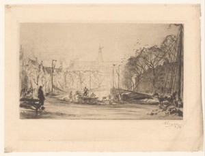 Gezicht op het Spaarne en de Sint Bavo