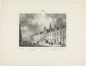 Gezicht op het stadhuis in Leiden