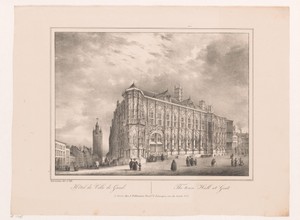 Gezicht op het stadhuis te Gent
