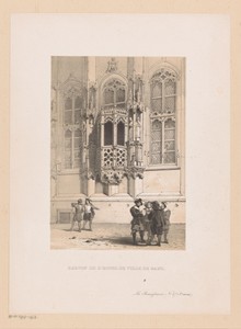 Gezicht op het stadhuis van Gent