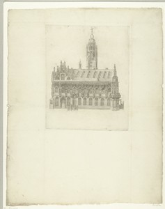 Gezicht op het stadhuis van Middelburg