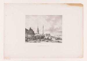 Gezicht op het strand van Scheveningen
