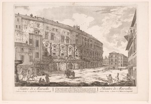 Gezicht op het theater van Marcellus