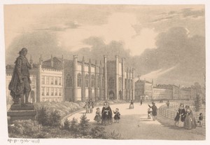 Gezicht op het Willemshof in het Willemspark omstreeks 1849