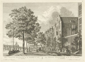 Gezicht op het Willige Rasphuis te Amsterdam