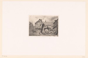 Gezicht op huizen te Honfleur