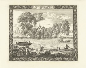 Gezicht op Kasteel de Binckhorst te Den Haag