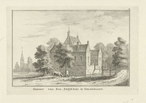 Gezicht op kasteel de Fransenburg te Nijbroek