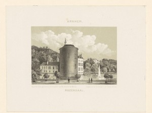 Gezicht op kasteel Rosendael bij Arnhem