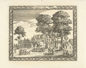 Gezicht op Kasteel Ter Noot te Den Haag