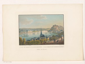Gezicht op Koblenz en Ehrenbreitstein