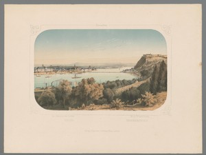 Gezicht op Koblenz en Fort Ehrenbreitstein