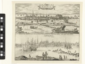 Gezicht op Kopenhagen, landzijde en zeezijde