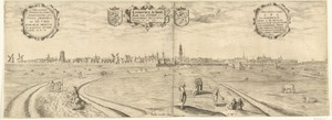 Gezicht op Leeuwarden vanuit het Zuiden, 1602