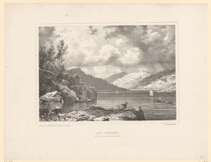 Gezicht op Loch Lomond, gezien vanaf de grot van Rob-Roy