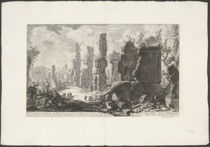 Gezicht op mausolea en graftombes langs de Via Appia Antica