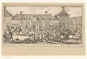 Gezicht op Paleis Het Loo (profiel, rechterdeel)