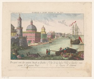 Gezicht op Québec vanuit de Saint Lawrencebaai