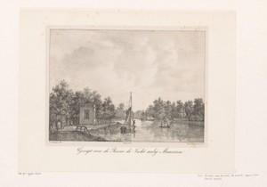 Gezicht op rivier De Vecht bij Maarssen