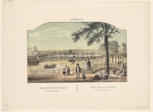 Gezicht op Rotterdam vanaf de Maas