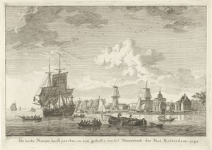 Gezicht op Rotterdam vanaf het water