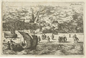 Gezicht op Scheveningen vanaf zee