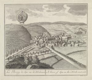 Gezicht op Spa vanuit het noordwesten
