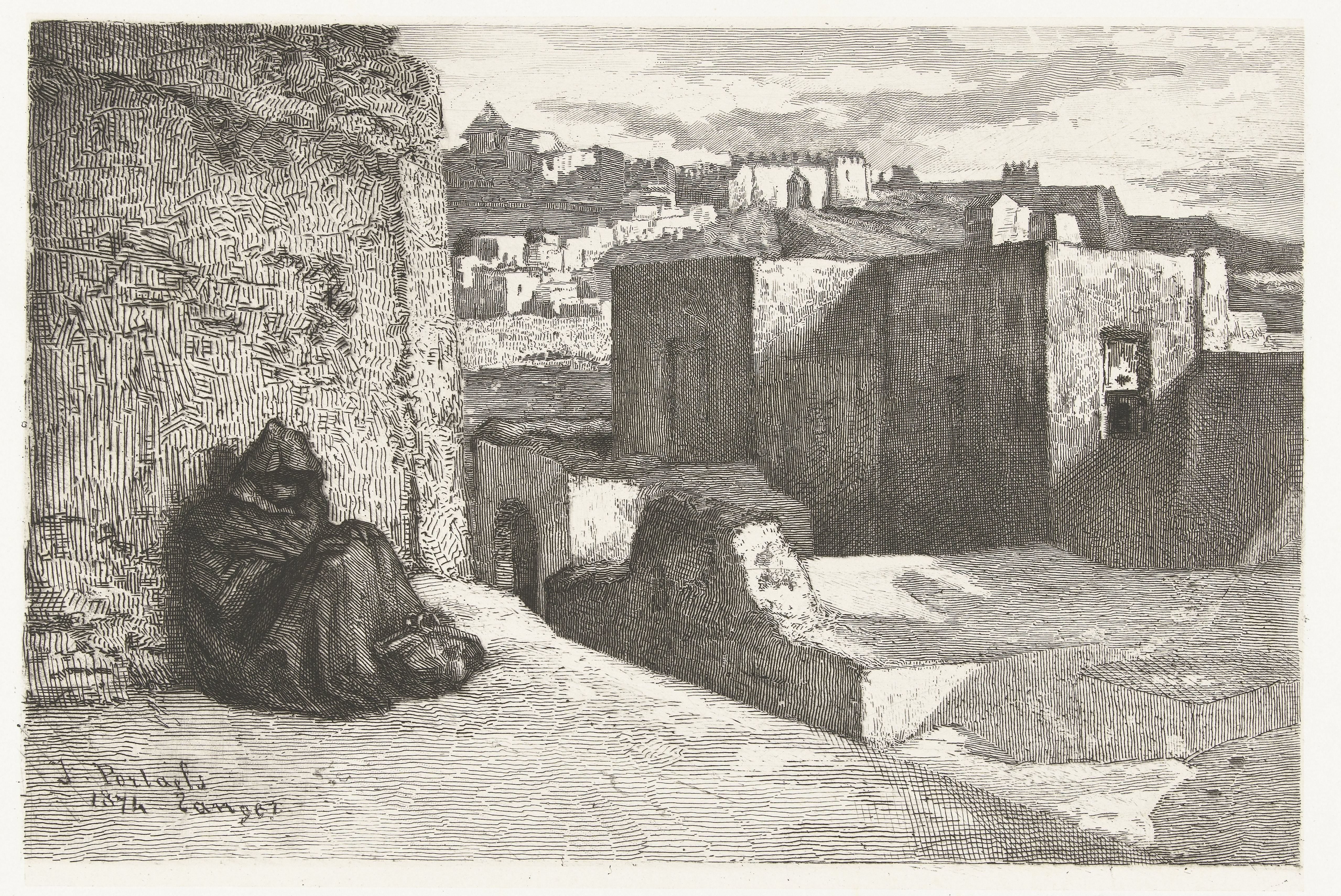 Gezicht op Tanger by Petrus Johannes Arendzen