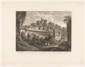 Gezicht op Villa Adriana in Tivoli