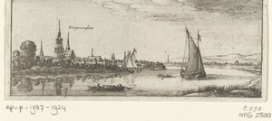 Gezicht op Wageningen aan de Nederrijn