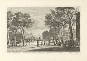 Gezicht vanaf de Kneuterdijk te Den Haag