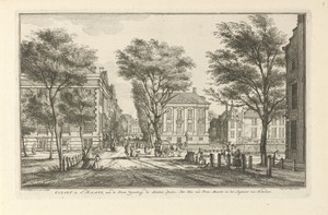 Gezicht vanaf de Korte Vijverberg te Den Haag