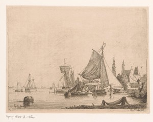 Gezicht vanaf de Schelde op de Sint-Michielskaai in Antwerpen