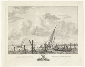Gezicht vanaf water Salmsteke op Geertruidenberg