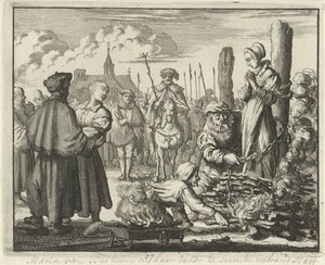Gezusters Maria en Ursula van Beckum op de brandstapel te Delden, 1544