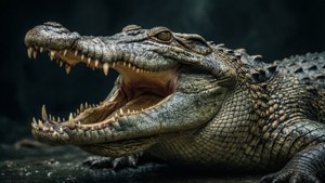 Gharial Open Mouth